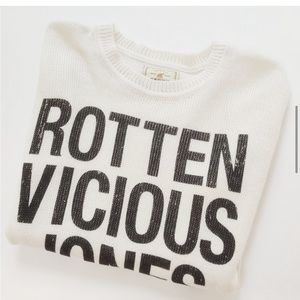 COPY - NEW Trunk LTD Distressed Sex Pistols Sweater S Rotten Vicious Jones Cook